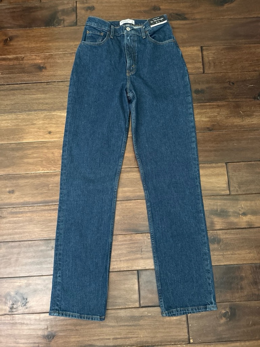 Abercrombie 90s Straight Curve Love Jeans - Dark Blue
